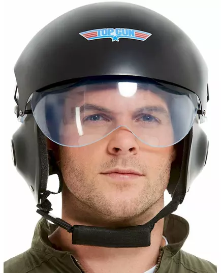 Top Gun™ Deluxe svart hjälm vuxen