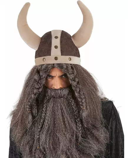 Mjuk brun vikingahjälm vuxen