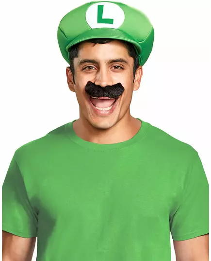 Luigi™-keps och mustasch vuxen