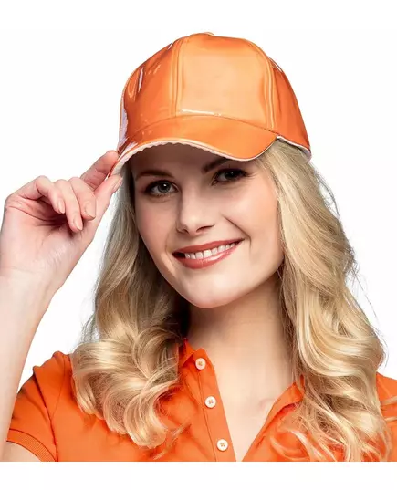 Orange holografisk keps vuxen