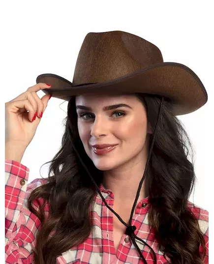 Brun cowboyhatt vuxen