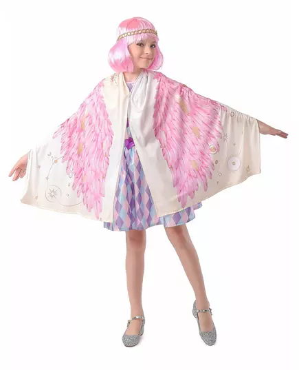 Änglavingar poncho maskeraddräkt rosa flicka