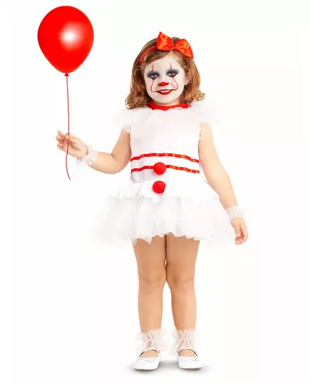 Skrämmande clownmaskeraddräkt baby, Storlek: 7-12 månader (74-80 cm)