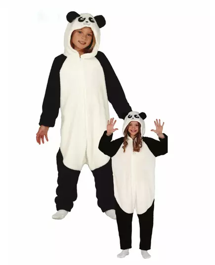 Pandaoverall-maskeraddräkt för barn, Storlek: 5-6 år (110-115 cm)