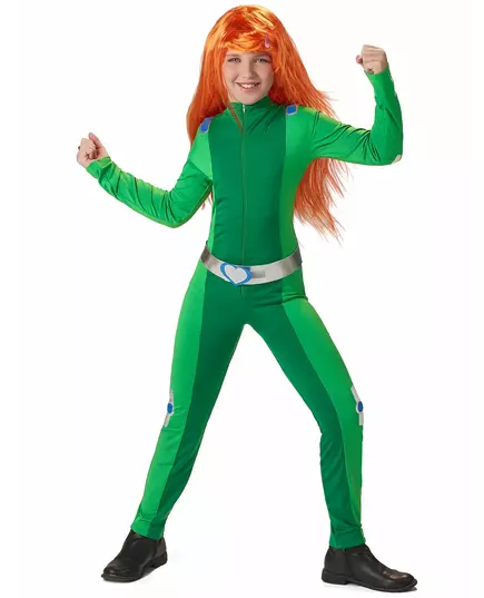 Totally Spies™ grön Sam-maskeraddräkt flicka, Storlek: S5-6 år(105-116 cm)