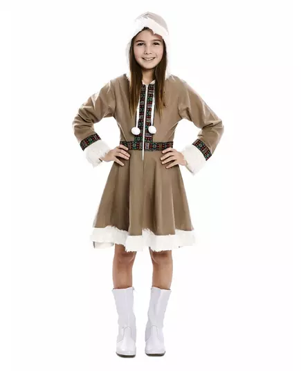 Maskeraddräkt inuitklänning flicka, Storlek: 5-6 år(105-121 cm)