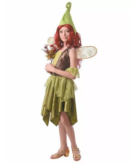 Maskeraddräkt skogsfé flicka, Storlek: 10-12 år (130-140 cm)