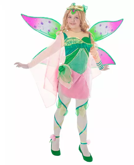Flora™-maskeraddräkt barn Winx Club™, Storlek: 4-6 år