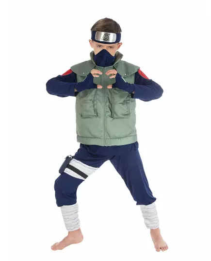 Kakashi Naruto™-maskeraddräkt barn, Storlek: 7-8 år (128 cm)