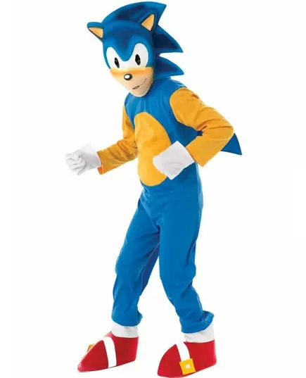 Lyxig maskeraddräkt Sonic™ barn, Storlek: 7-8 år(122-128 cm)