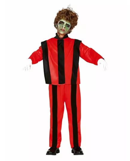 Röd popstjärnemaskeraddräkt pojke, Storlek: 5-6 år (110-115 cm)
