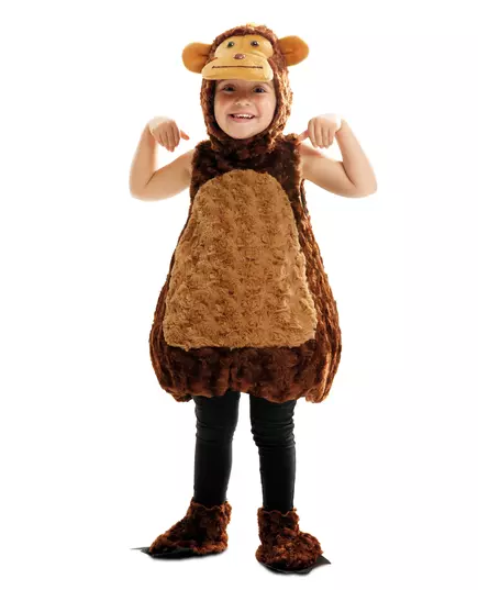 Maskeraddräkt i plysch som apa för barn, Storlek: 1-2 år (80 - 92 cm)