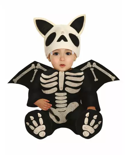 Skelettfladdermus-maskeraddräkt baby, Storlek: 12-18 månader (82 - 88 cm)