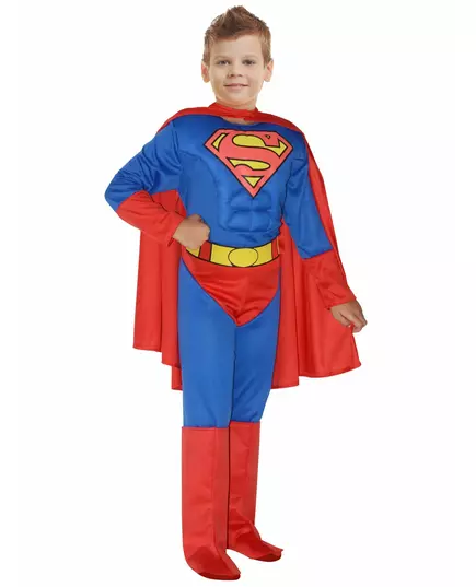 Musklig Superman™-maskeraddräkt för pojkar, Storlek: 10-12 år