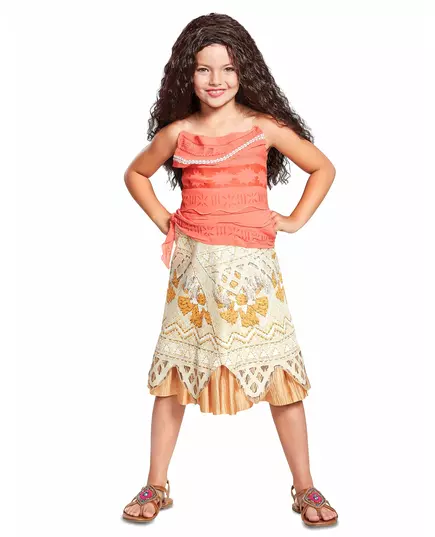 Vaiana™ deluxe-maskeraddräkt flicka, Storlek: 7-8 år (124 - 136 cm)