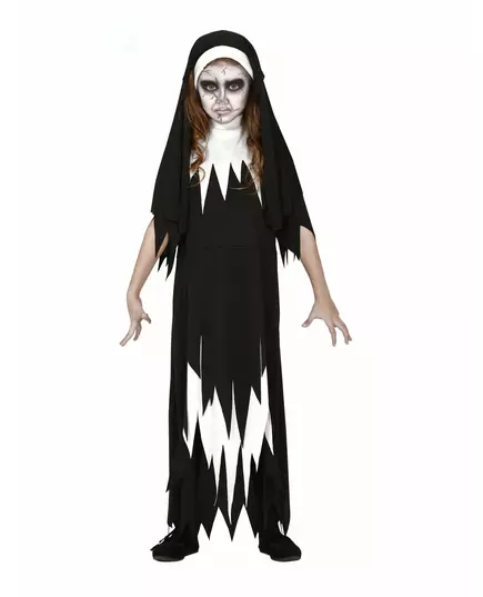 Zombienunnedräkt flicka, Storlek: 5-6 år (110-115 cm)