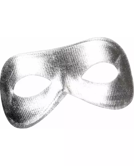 Silverfärgad metallisk mask vuxen