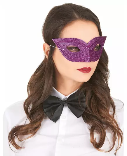 Lila venetiansk glittermask vuxen