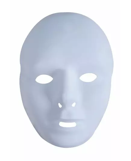 Vit plastmask vuxen