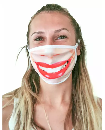 Mask som täcker näsan med läppstentryck vuxen