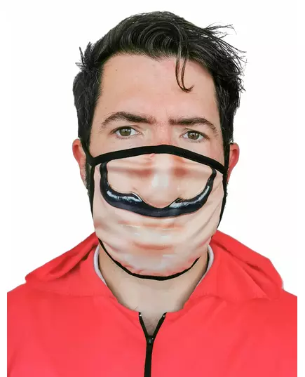 Tryckt mask som täcker näsan, tjuv vuxen