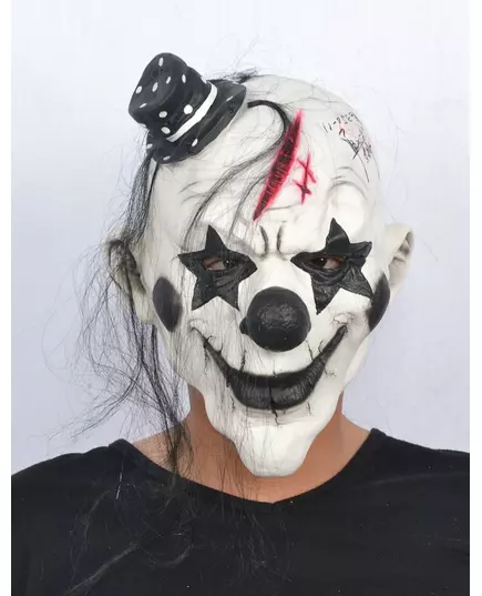 Skrämmande rockarclownmask vuxen
