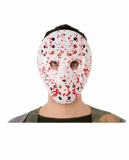 Blodig hockeymask