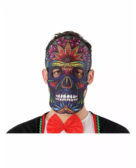 Dia de los muertos-mask med läder- och filteffekt för vuxen