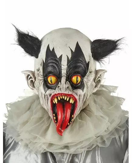 Svartvit clownmask i latex vuxen
