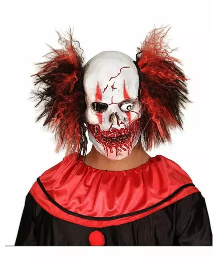 Blodig röd latexmask clown vuxen Halloween