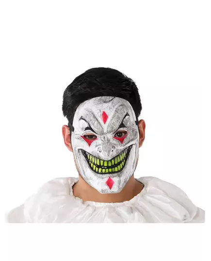 Demonisk clownmask i PVC vuxen
