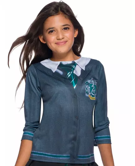 T-shirt med Slytherin™-tryck Harry Potter barn, Storlek: 8-10 år (123 till 140 cm)