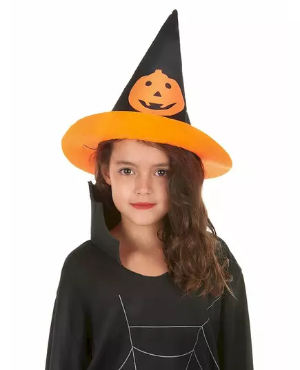 Häxhatt med pumpa barn Halloween