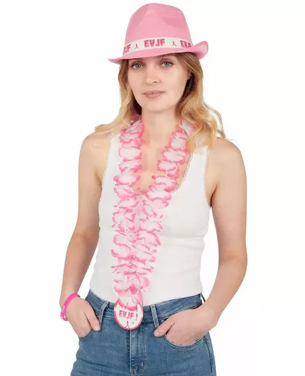 Rosa blomsterhalsband EVJF