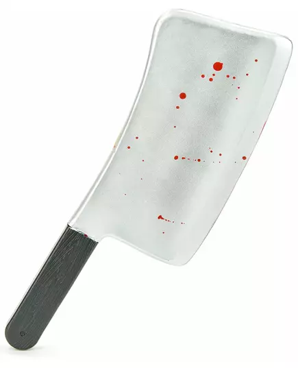 Blodig plastköttyxa för Halloween