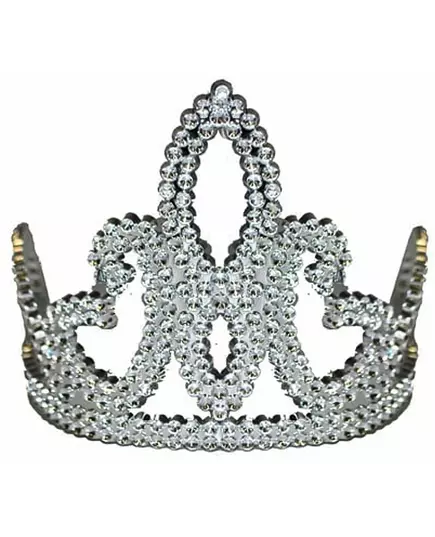 Silverfärgad prinsessdiadem barn