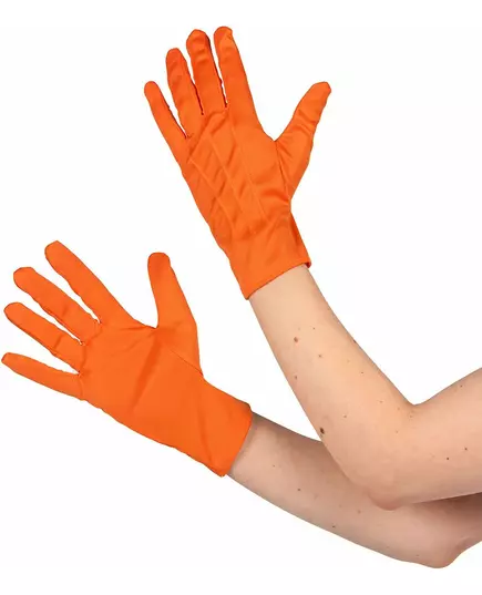 Korta orange handskar vuxen