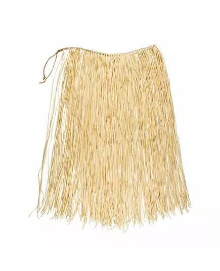 Lång naturlig hawaiikjol av raffia vuxen