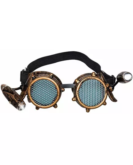 Glasögon med pannlampa steampunk vuxen