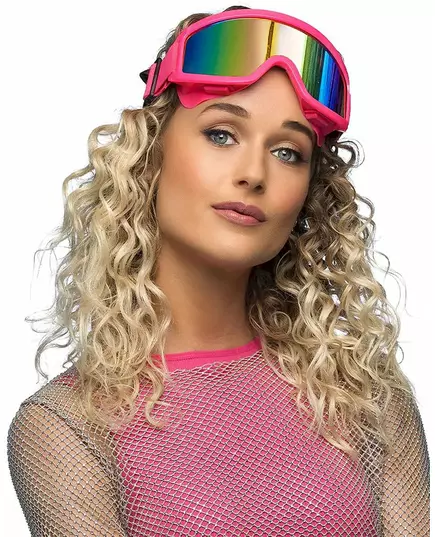 Neonrosa skidglasögon vuxen