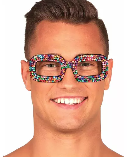 Flerfärgade popglasögon vuxen