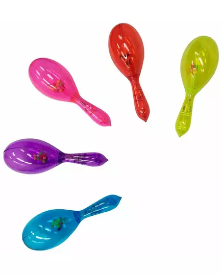 Lysande färgglad maracas 16.5 cm