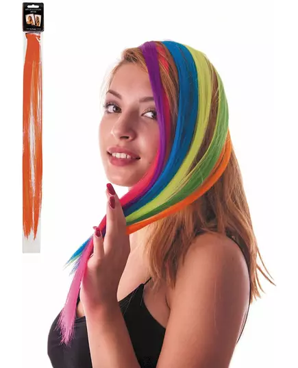 Orange hårslinga med clips