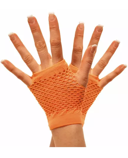 Korta orange nätvantar vuxen