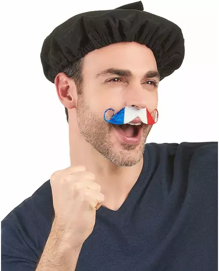 Mustasch Frankrike-supporter vuxen