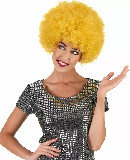 Gul bekväm clownperuk vuxen