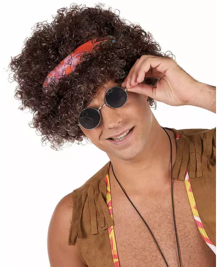 Brun afrohippieperuk - 130 g