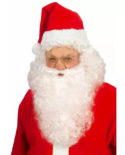 Peruk med skägg jultomte för vuxen