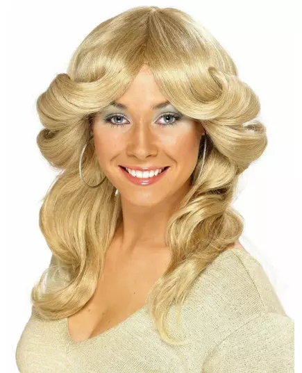 Blond peruk 70-tal dam