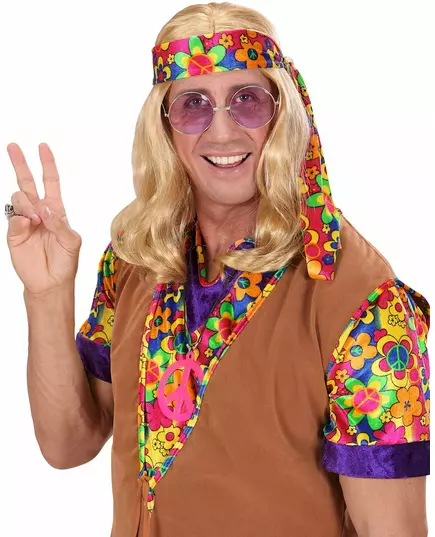 Blond hippieperuk vuxen